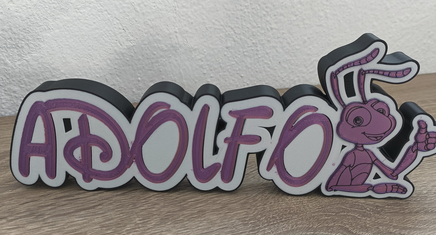 Placa de Nombre Personalizada en 3D
