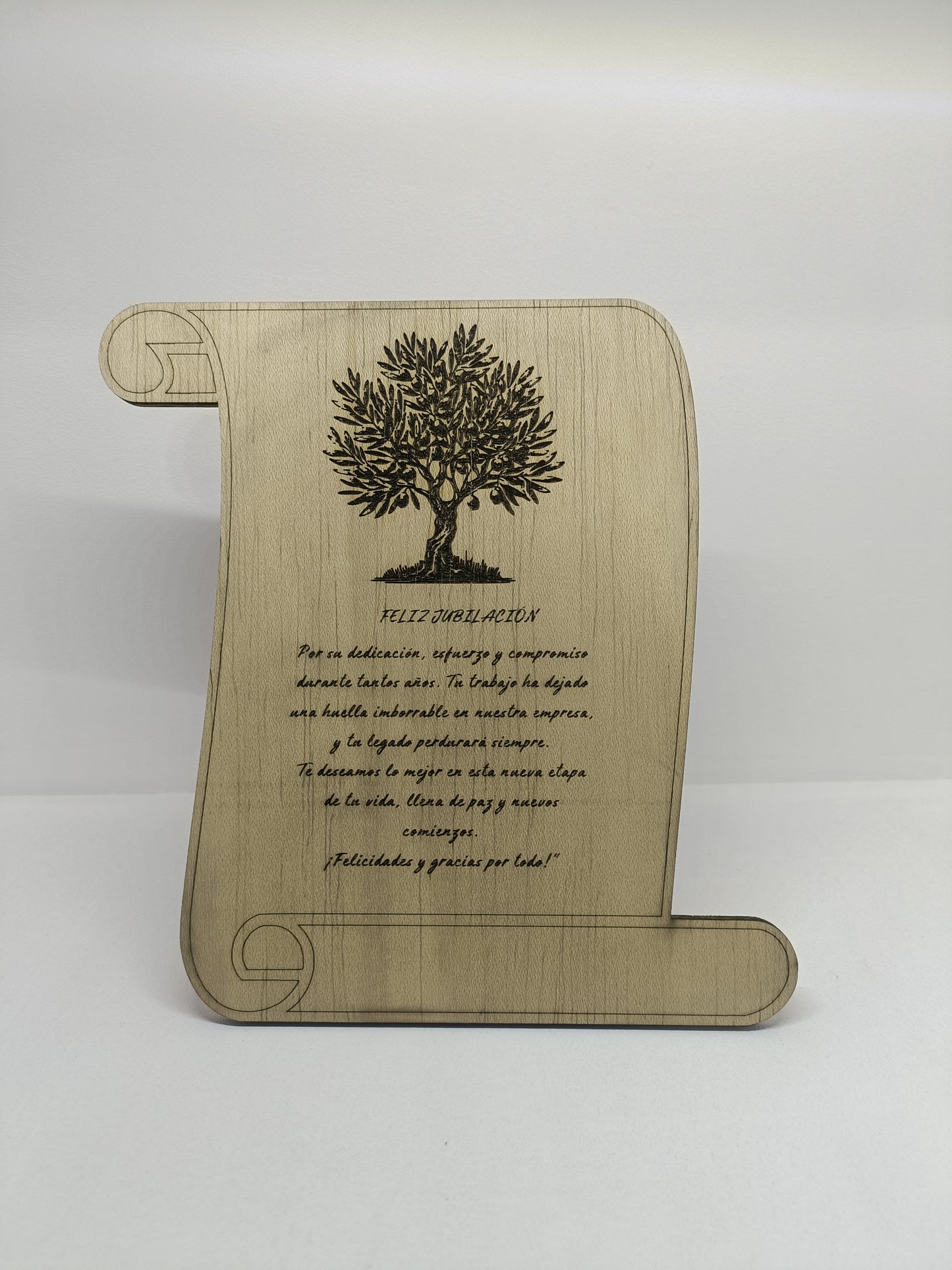 Placa de Madera Personalizada para Jubilación