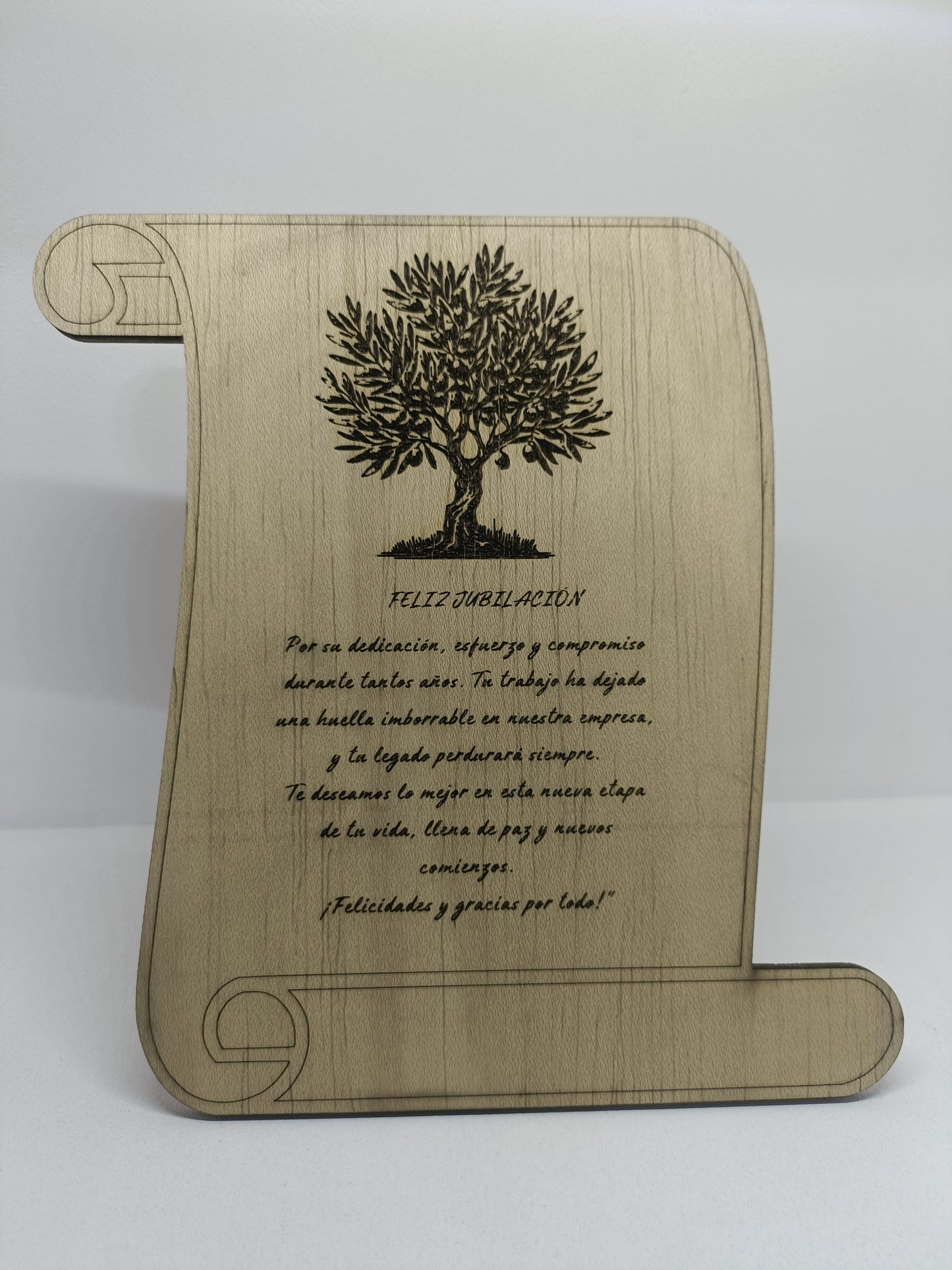 Placa de Madera Personalizada para Jubilación