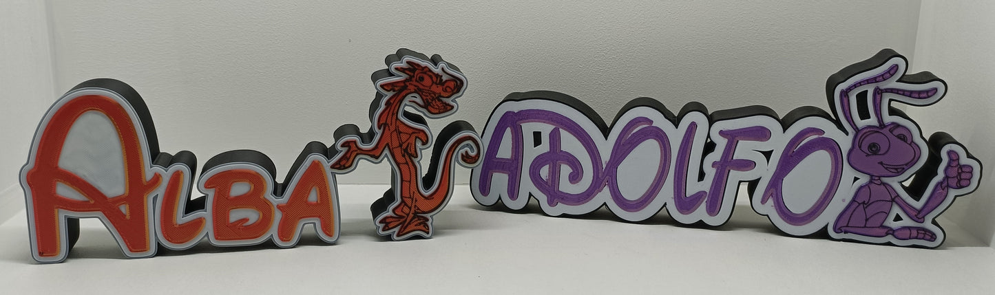 Placa de Nombre Personalizada en 3D