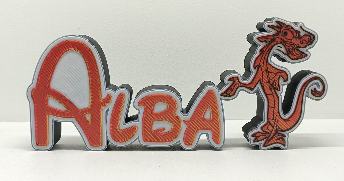 Placa de Nombre Personalizada en 3D