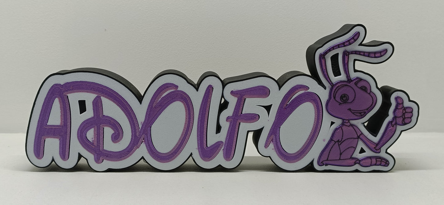 Placa de Nombre Personalizada en 3D