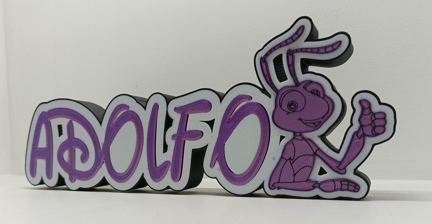 Placa de Nombre Personalizada en 3D