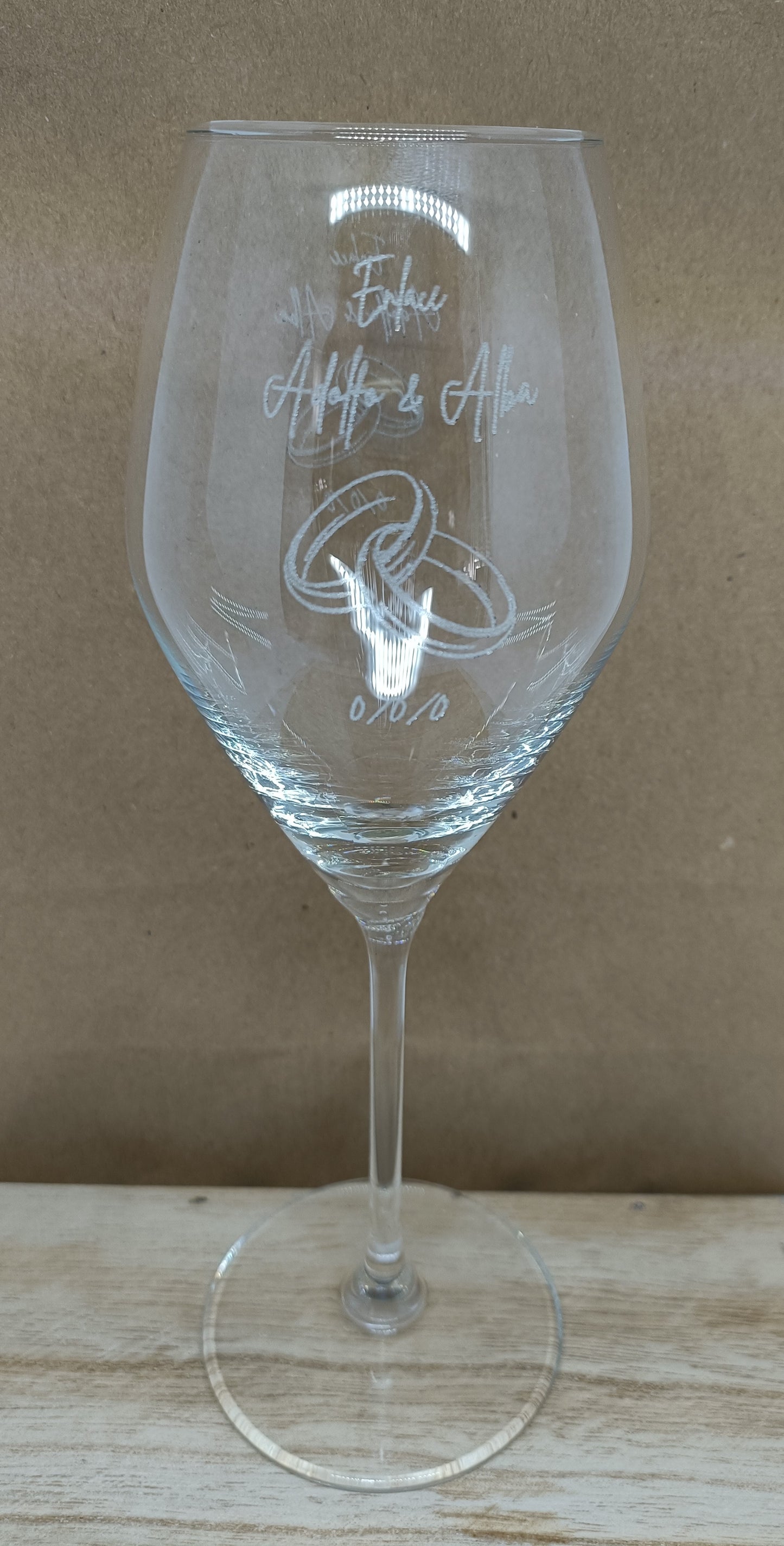 Copa de vino personalizada