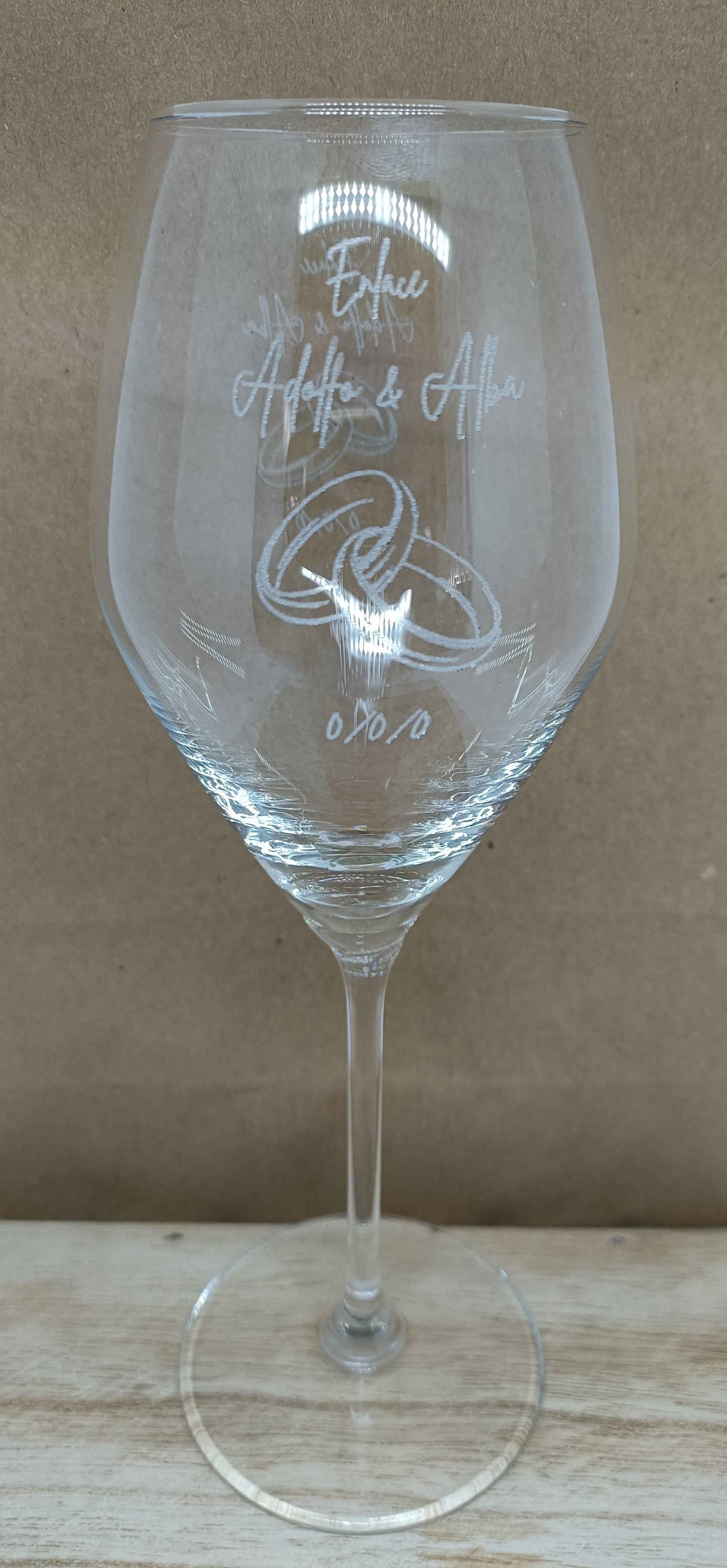 Copa de vino personalizada
