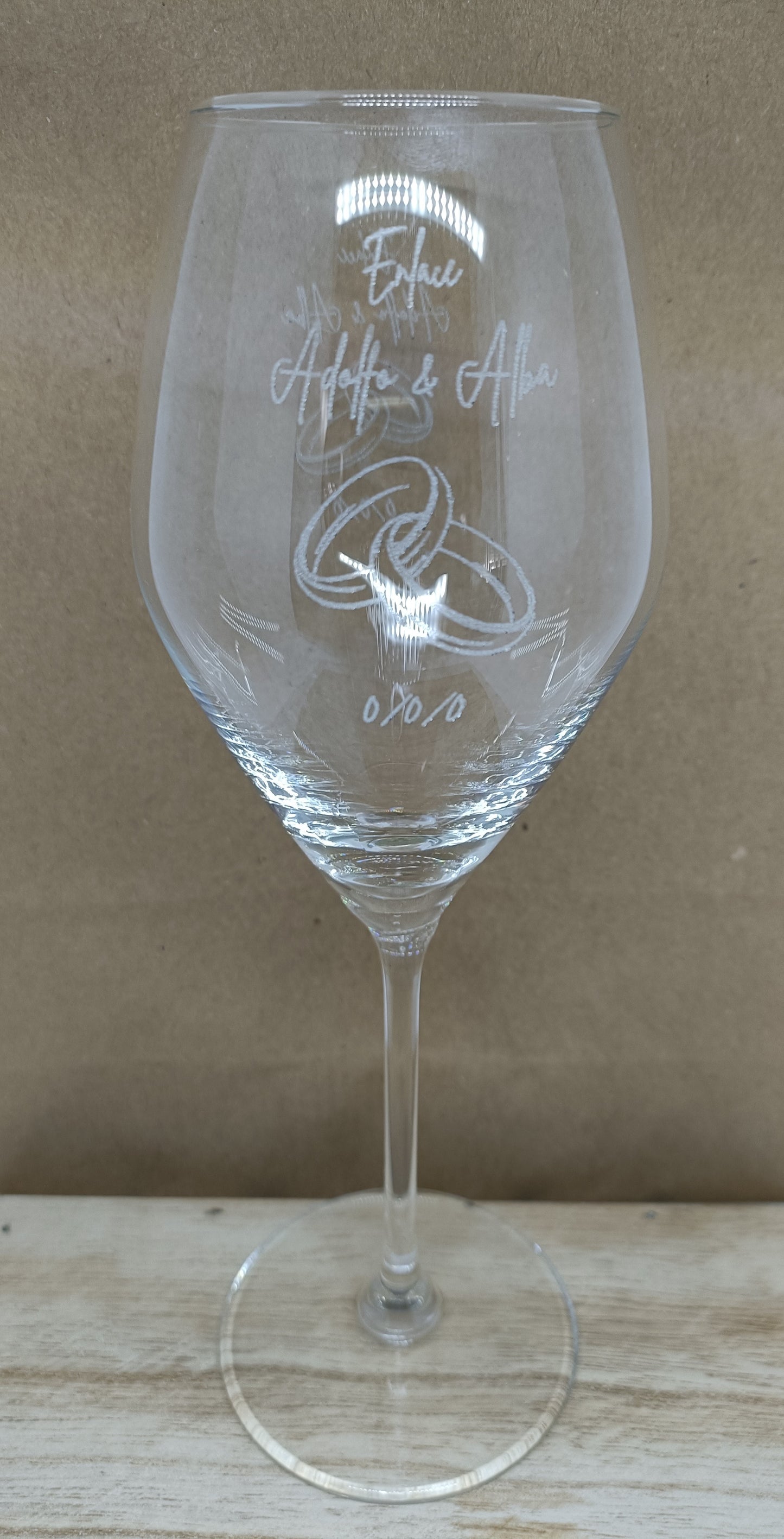 Copa de vino personalizada