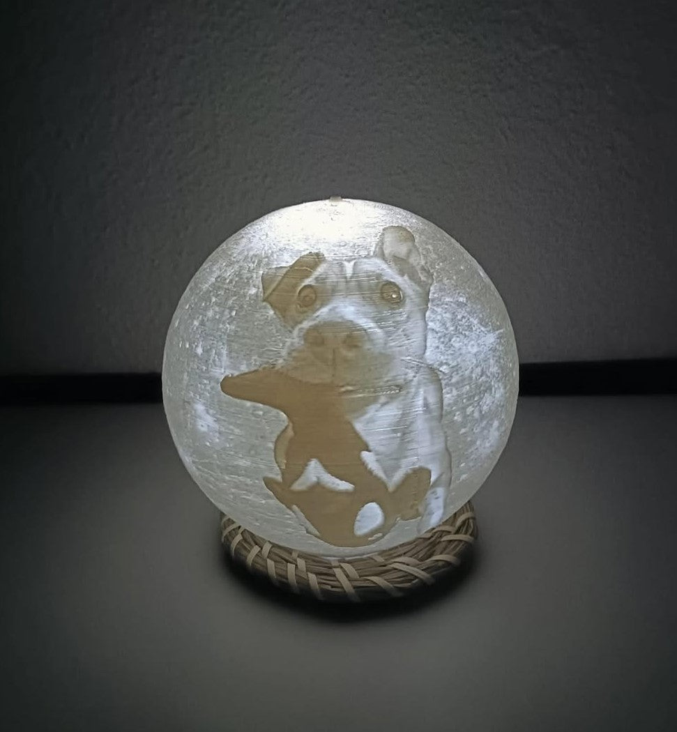 Luna de Litofanía Personalizada – Tu Fotografía Iluminada en 3D