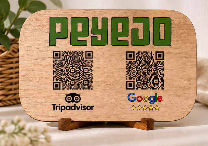 Cartel QR para reseñas y negocios