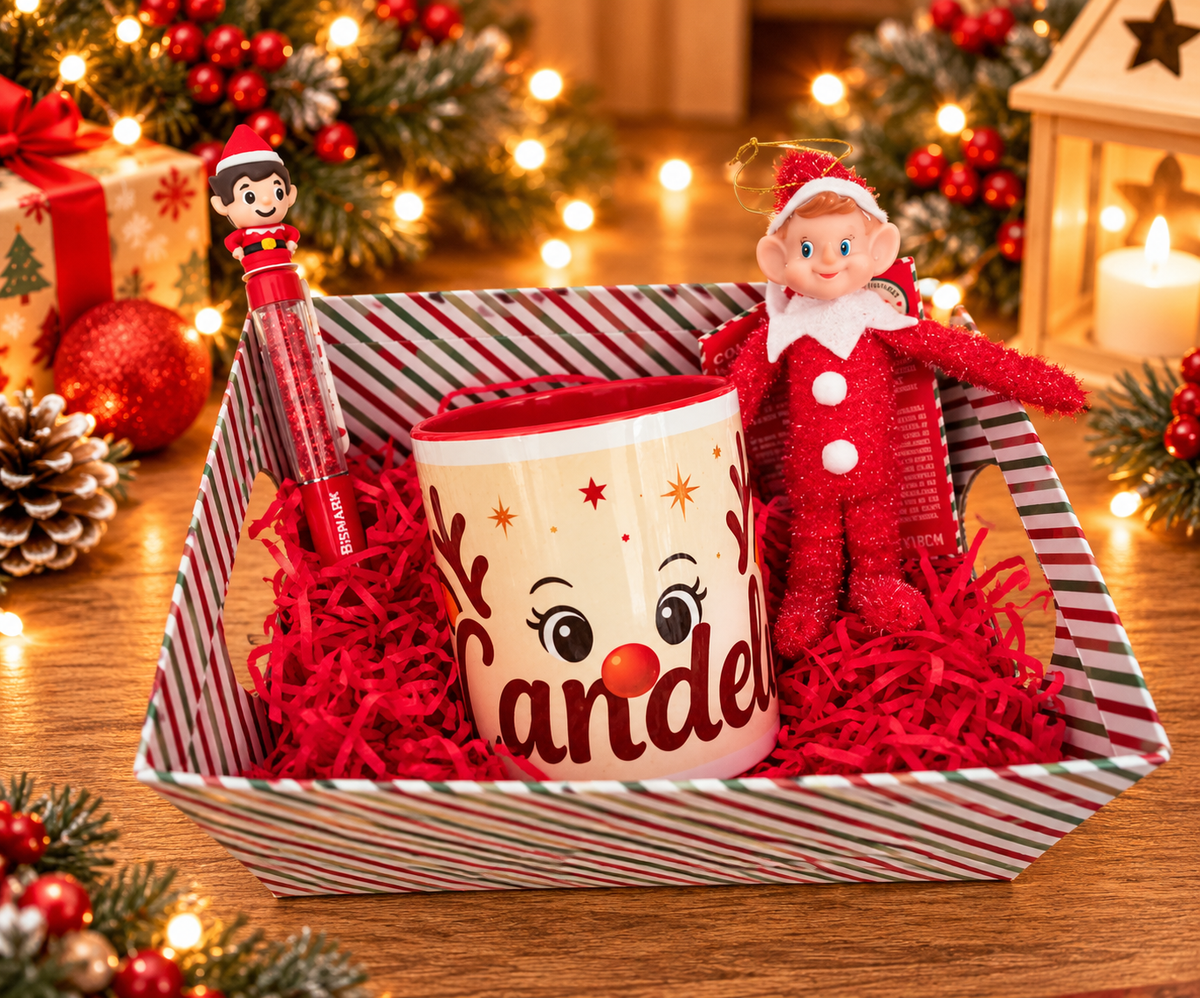 Pack navideño infantil Mini Elfo Travieso personalizado