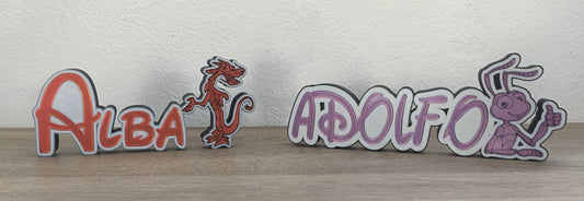 Placa de Nombre Personalizada en 3D