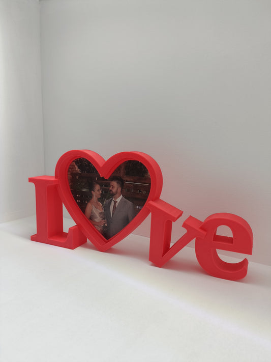 Marco de fotos LOVE personalizado para parejas
