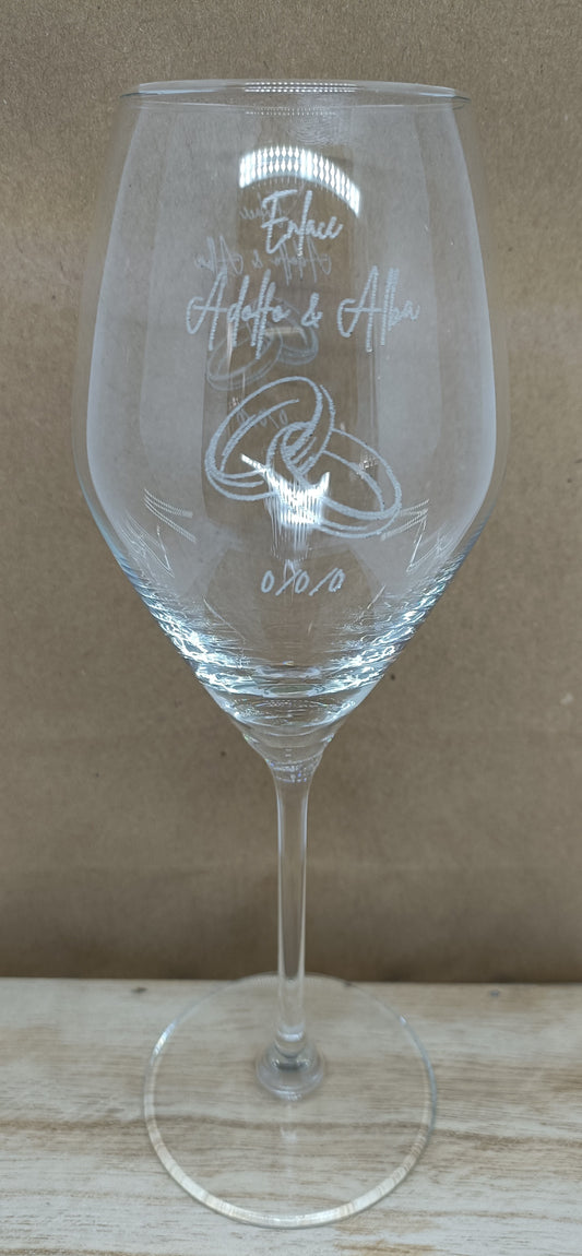 Copa de vino personalizada