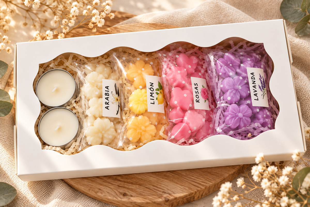 Pack de 4 wax melts artesanales