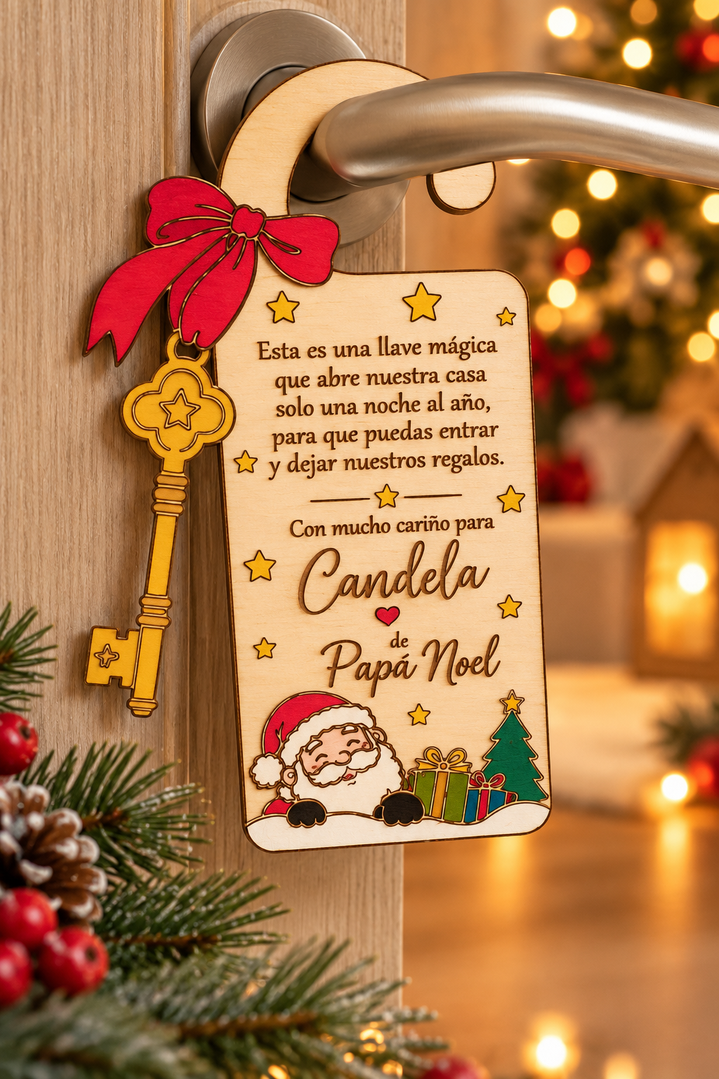 Llave mágica de Papá Noel/Reyes Magos personalizada