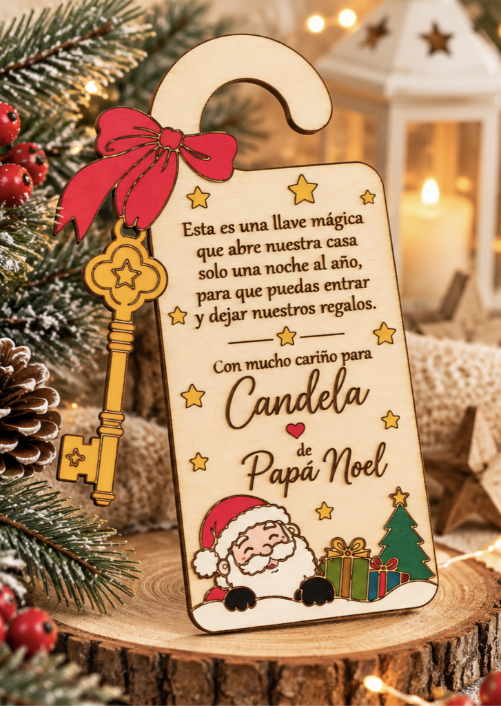 Llave mágica de Papá Noel/Reyes Magos personalizada
