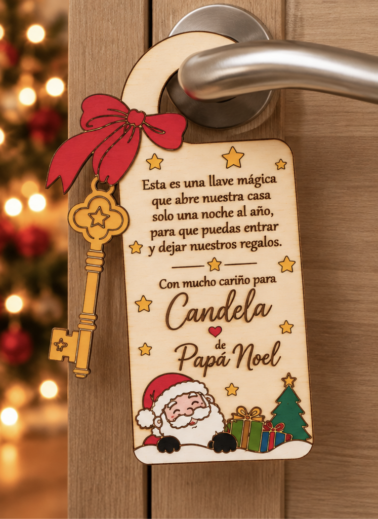 Llave mágica de Papá Noel/Reyes Magos personalizada
