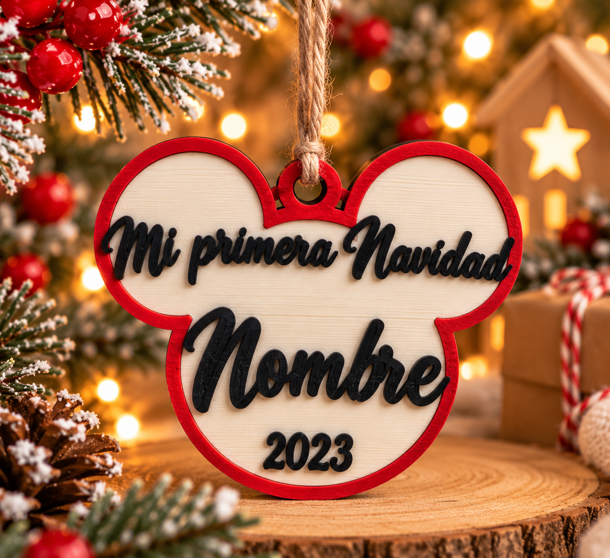 Bola Mi Primera Navidad personalizada 3D