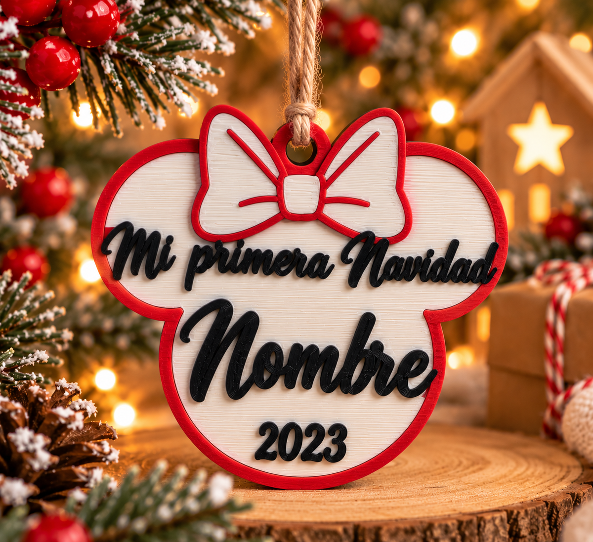 Bola Mi Primera Navidad personalizada 3D