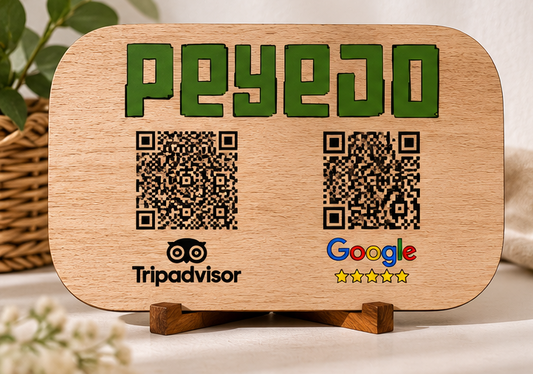 Cartel QR para reseñas y negocios