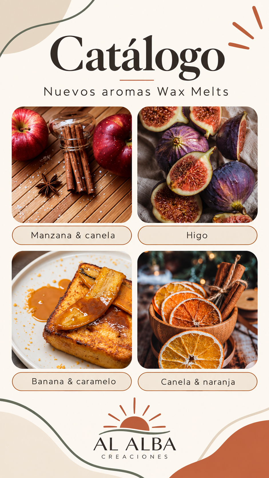 Pack de 4 wax melts artesanales