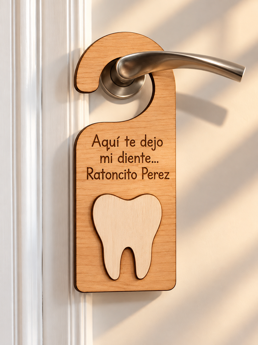 Cuelgapuertas Ratón Pérez para dientes