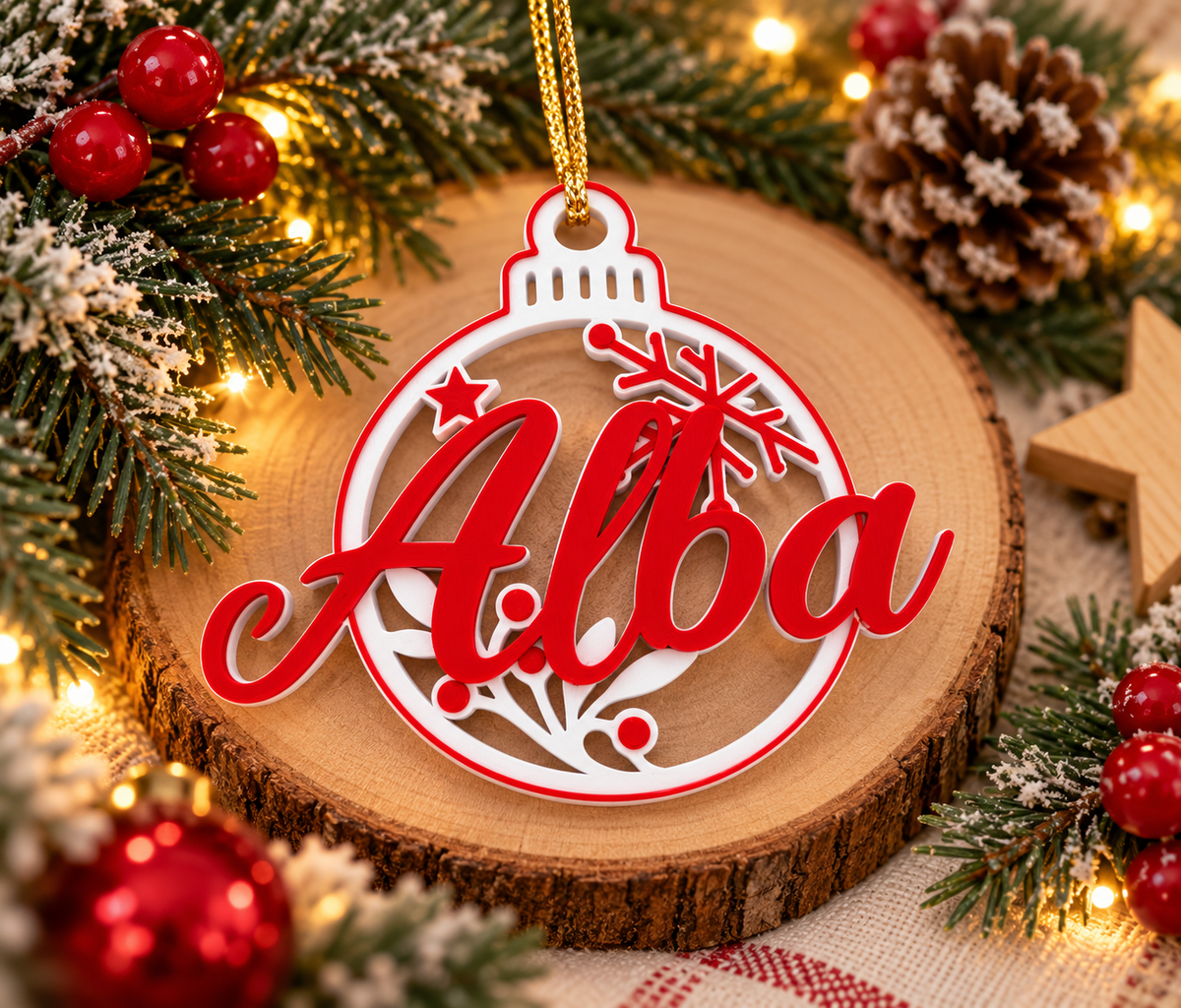 Bola de Navidad personalizada con nombre