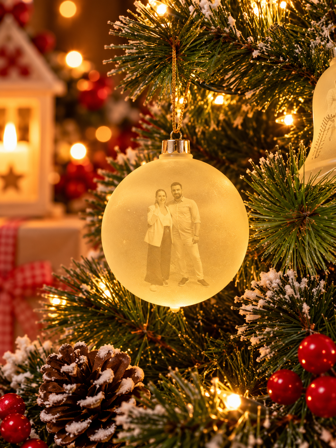 Adorno de Navidad personalizado con foto
