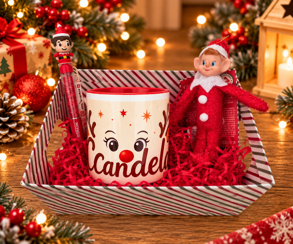 Pack navideño infantil Mini Elfo Travieso personalizado