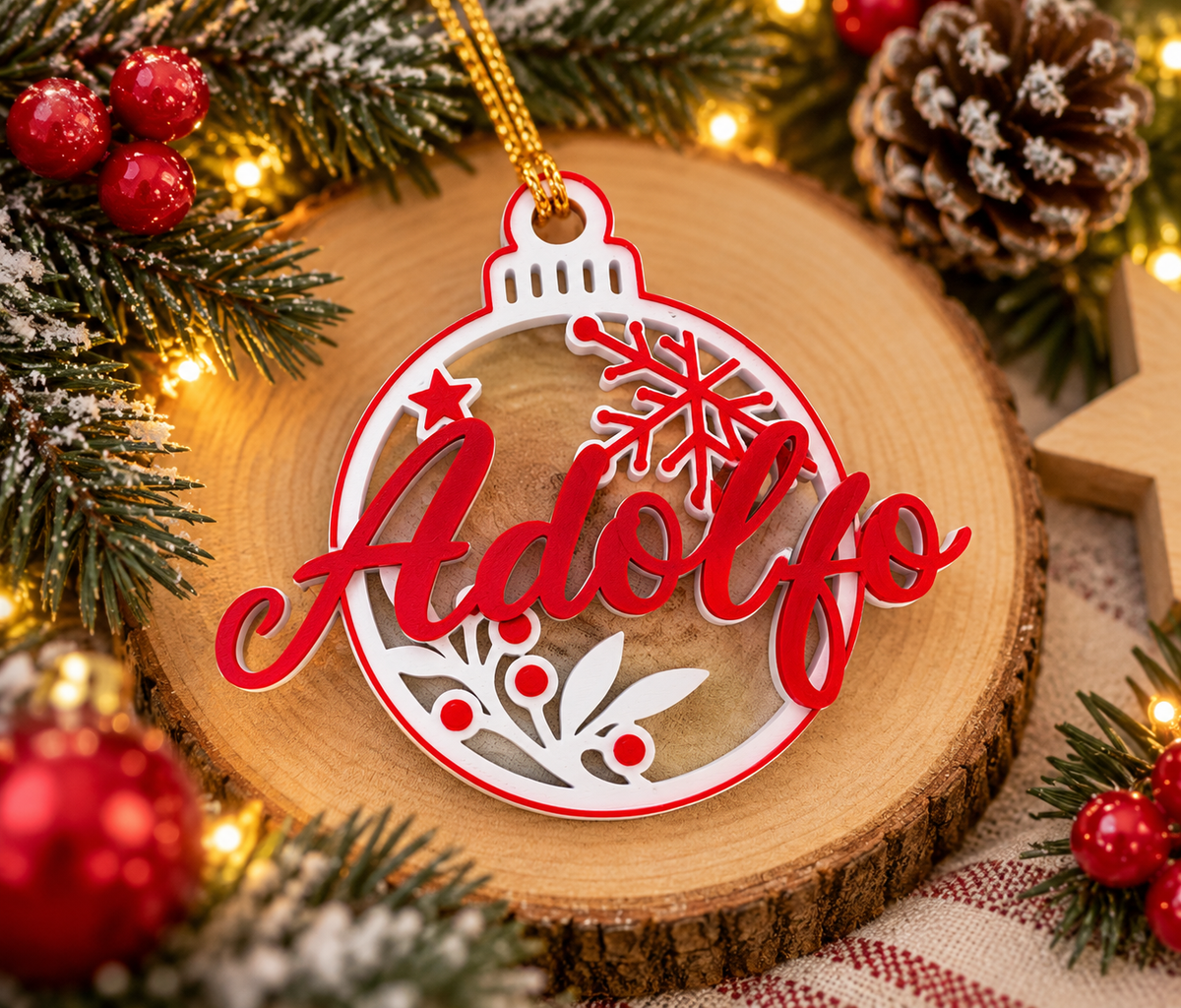 Bola de Navidad personalizada con nombre