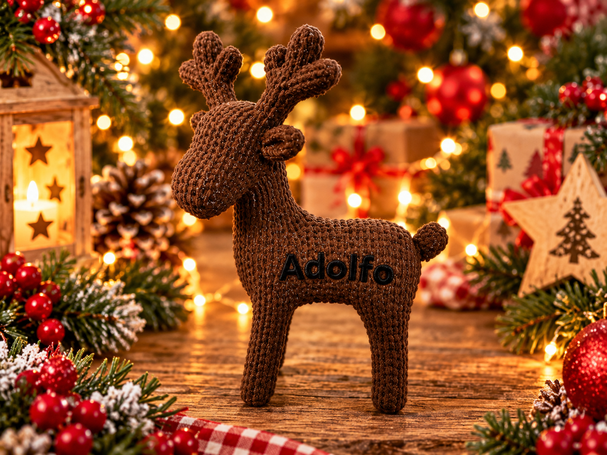 Familia de renos navideños personalizada