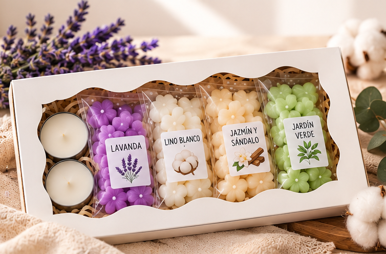 Pack de 4 wax melts artesanales