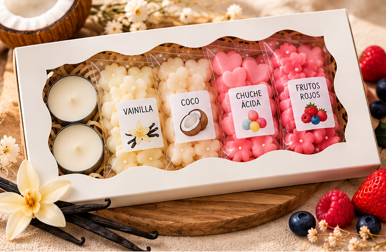 Pack de 4 wax melts artesanales