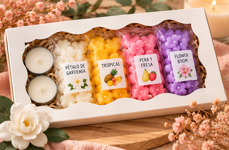 Pack de 4 wax melts artesanales