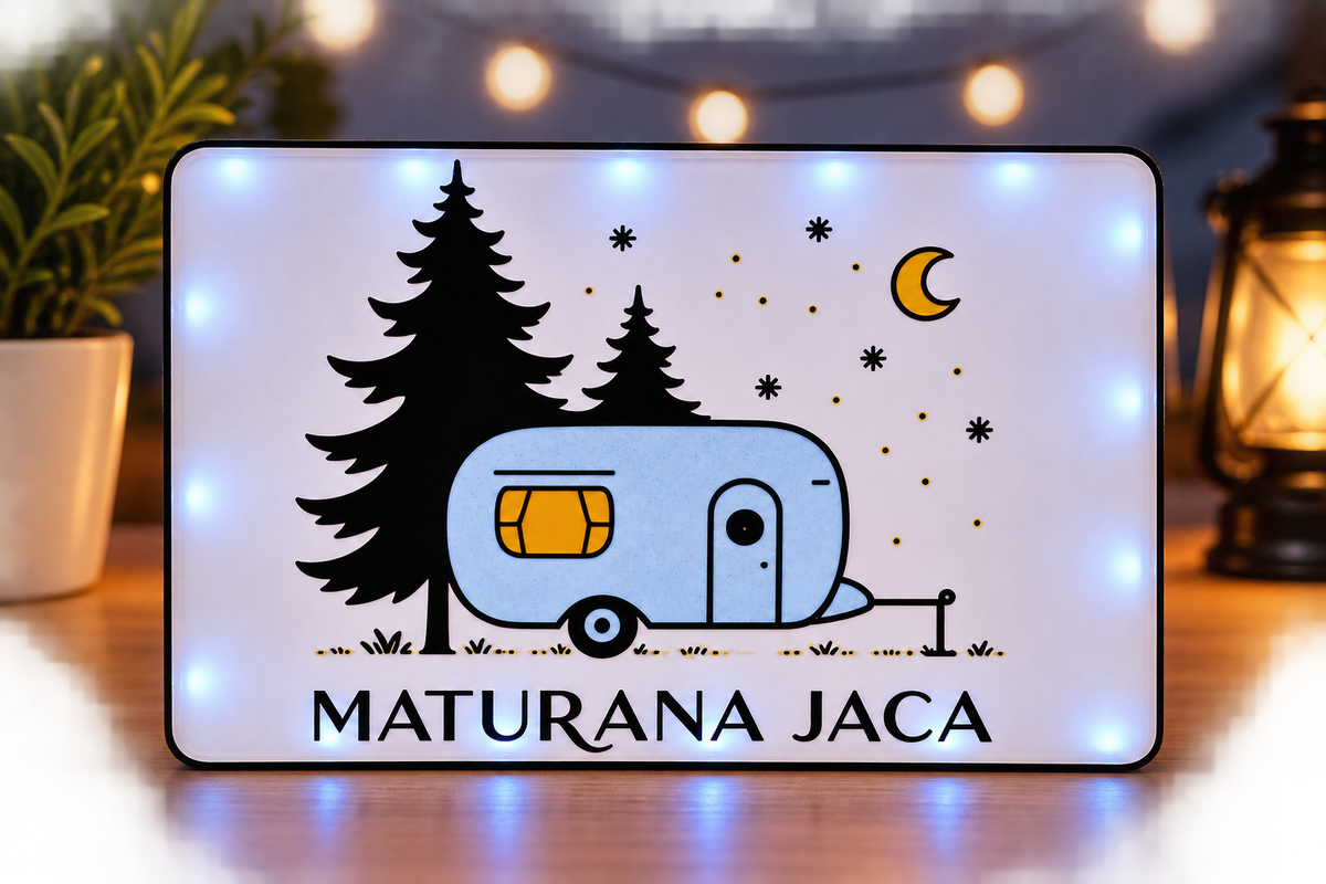 Panel luminoso personalizado fabricado por Al Alba Creaciones